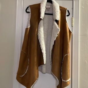 Knox Rose Faux Suede with Fur Vest